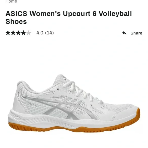 ASICS Upcourt 6 - New in box
US Size: 6.5
White/Silver
Women’s Volleyball … - Picture 6 of 8